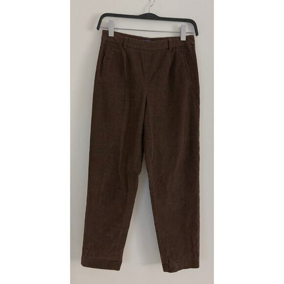 J.McLaughlin Brown Corduroy Straight Leg Pull On Pants Size 10 - Picture 1 of 8